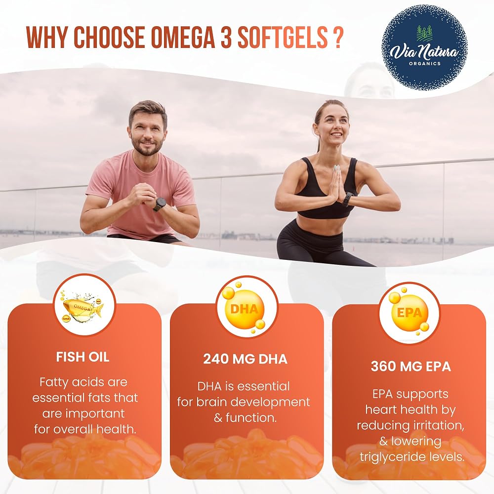 Via Natura Organics Omega 3 Fish Oil 1000mg - 60 Softgels - image 4
