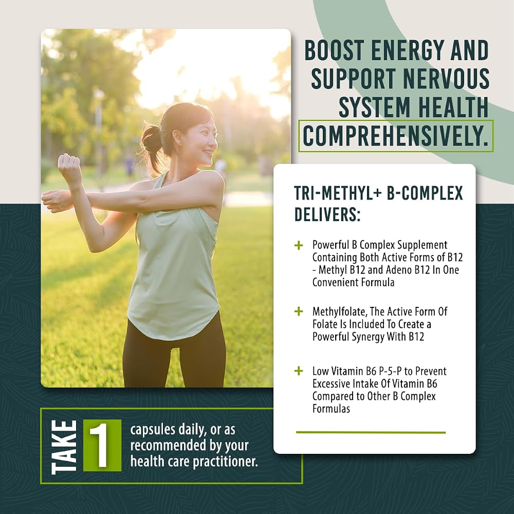 Athelas Neutraceuticals Tri-Methyl+ B Complex Methylated B Vitamins - image 5