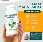 Maxi Health Magnesium Complex Oxide Glycinate Citrate - 180 Capsules - image 3