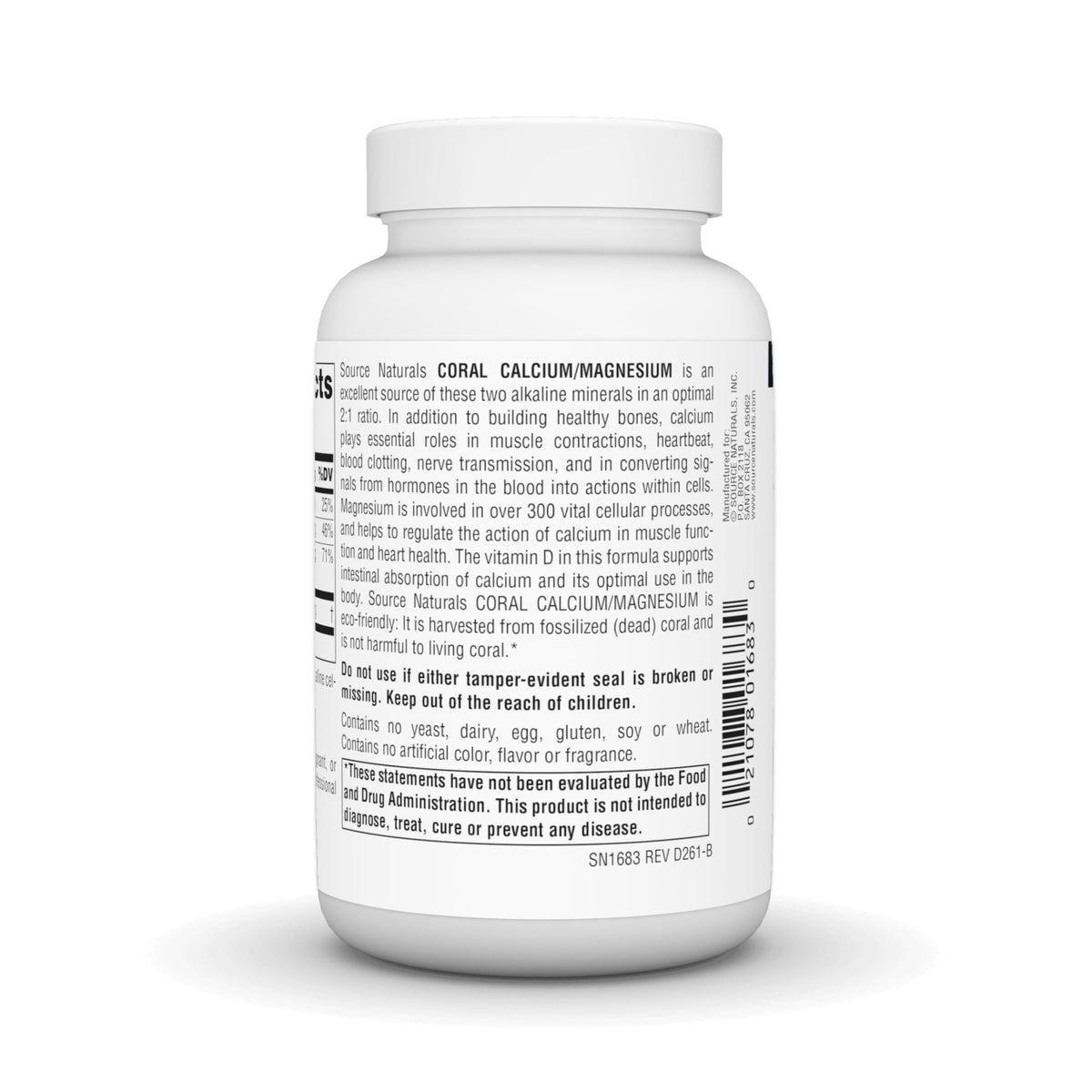 Source Naturals Coral Calcium/Magnesium 2:1 Ratio Capsules