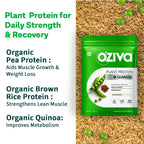 OZiva Organic Plant Protein Powder Unflavored - 500g - image 4