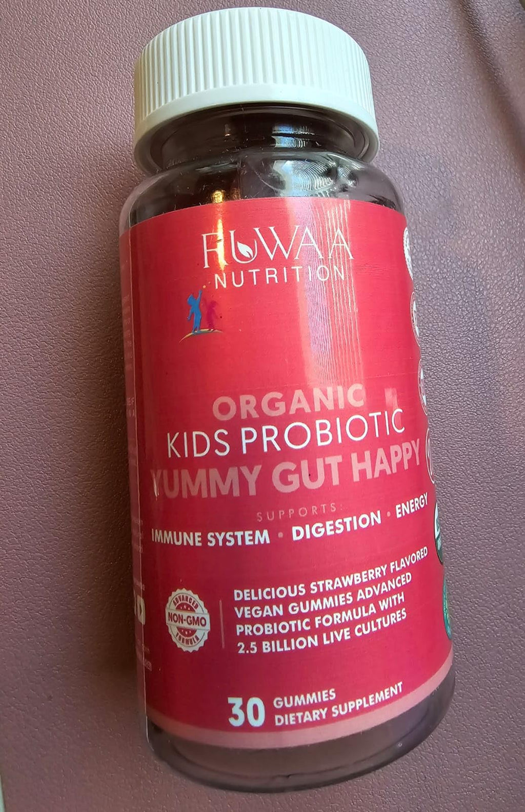 RUWAA NUTRITION Probiotics for Kids. Yummy Gut Happy Organic