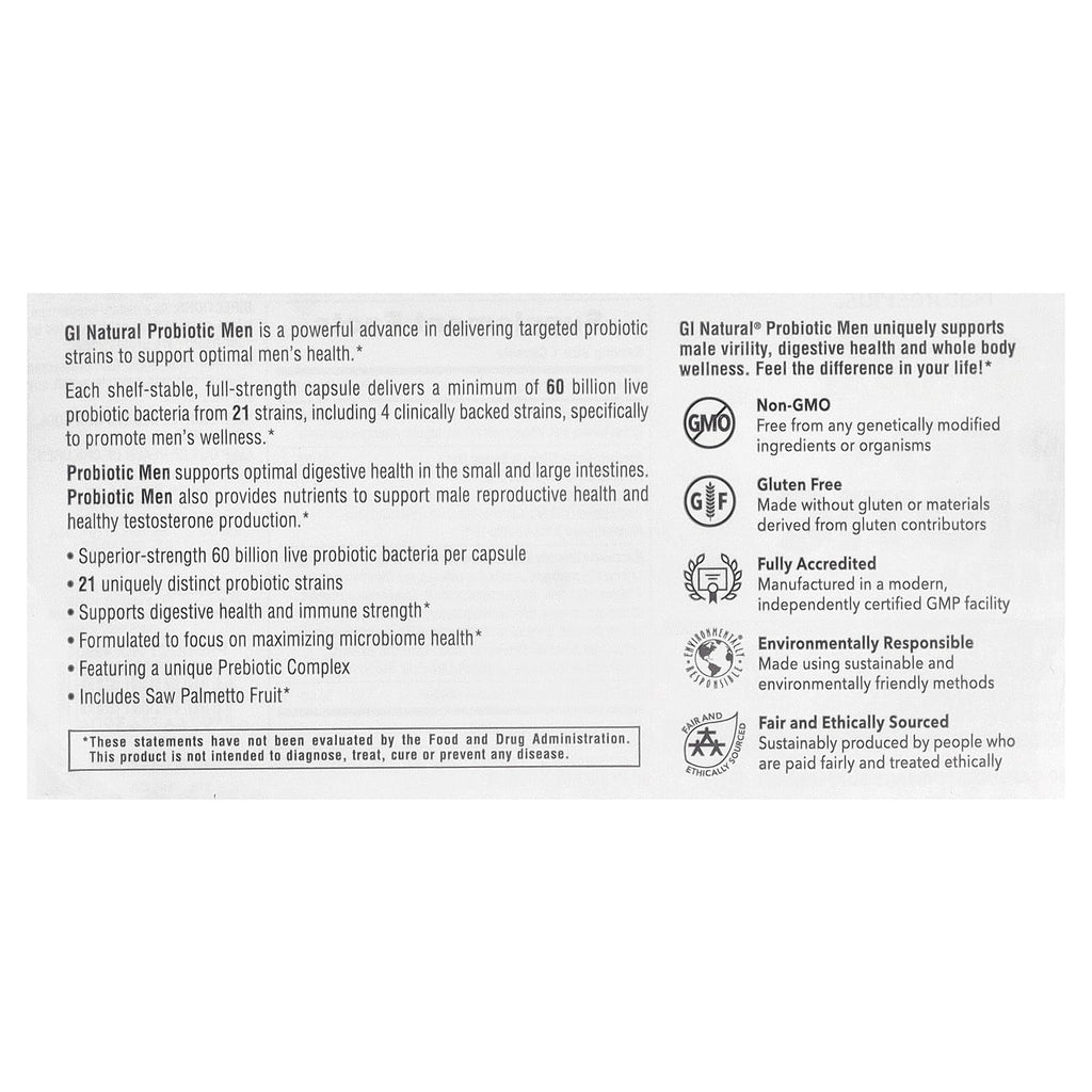 Nature's Plus NaturesPlus GI Natural Probiotic Men - 30 Capsules