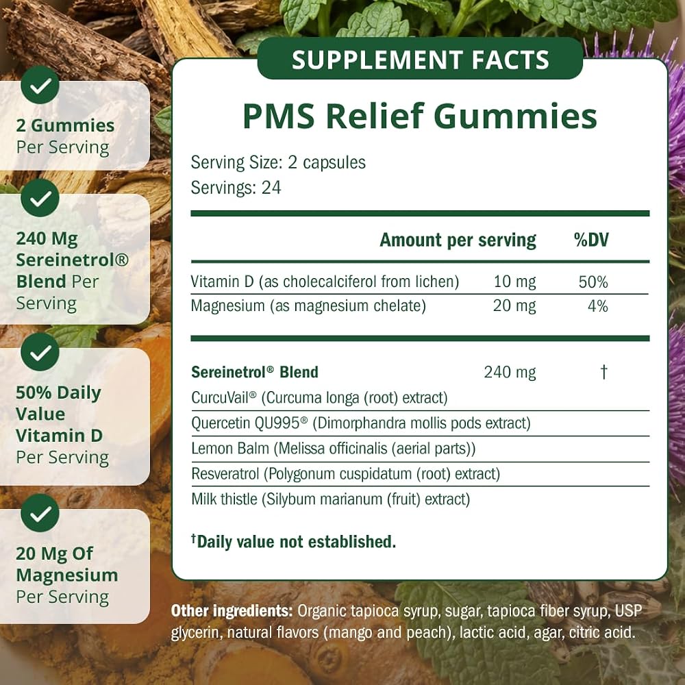Semaine PMS Relief for Women Period Cramps - 48 Gummies - image 8