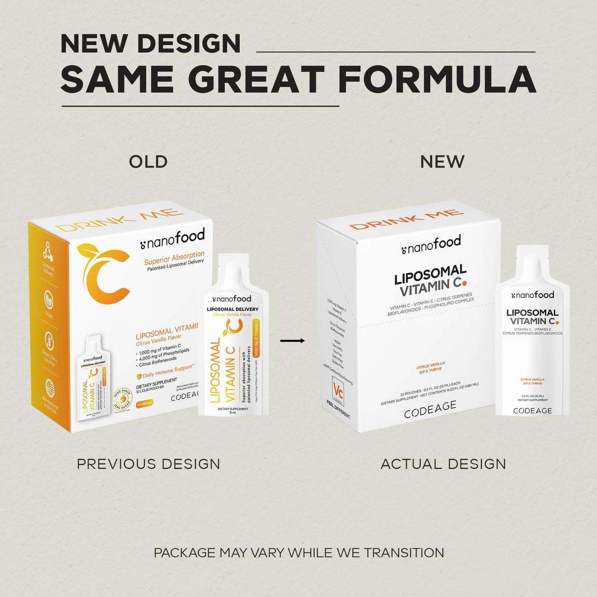 Codeage Liposomal Vitamin C Liquid 1000mg Immune Support - 32 Pouches - image 3