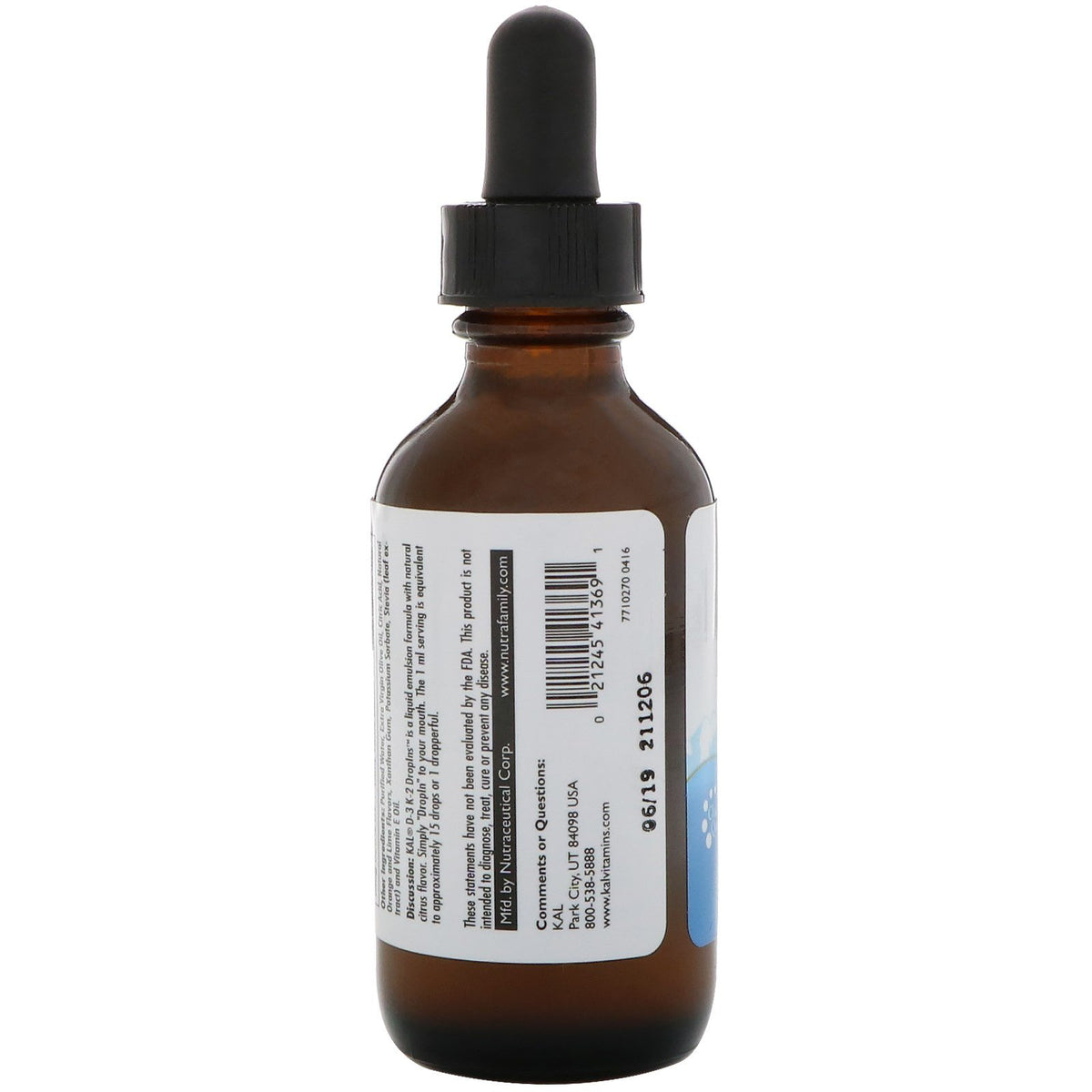 KAL Vitamin D3 K2 5000 IU Citrus Dropins - 2 Fl Oz - image 3