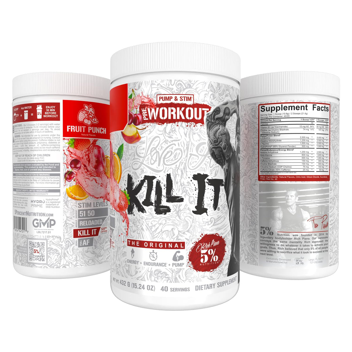 5% Nutrition Kill It Pre-Workout Powder with Creatine - 15.24 oz - image 8