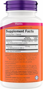 Now Supplements, Vitamin D-3 & K-2, 1,000 IU/45 mcg,Plus