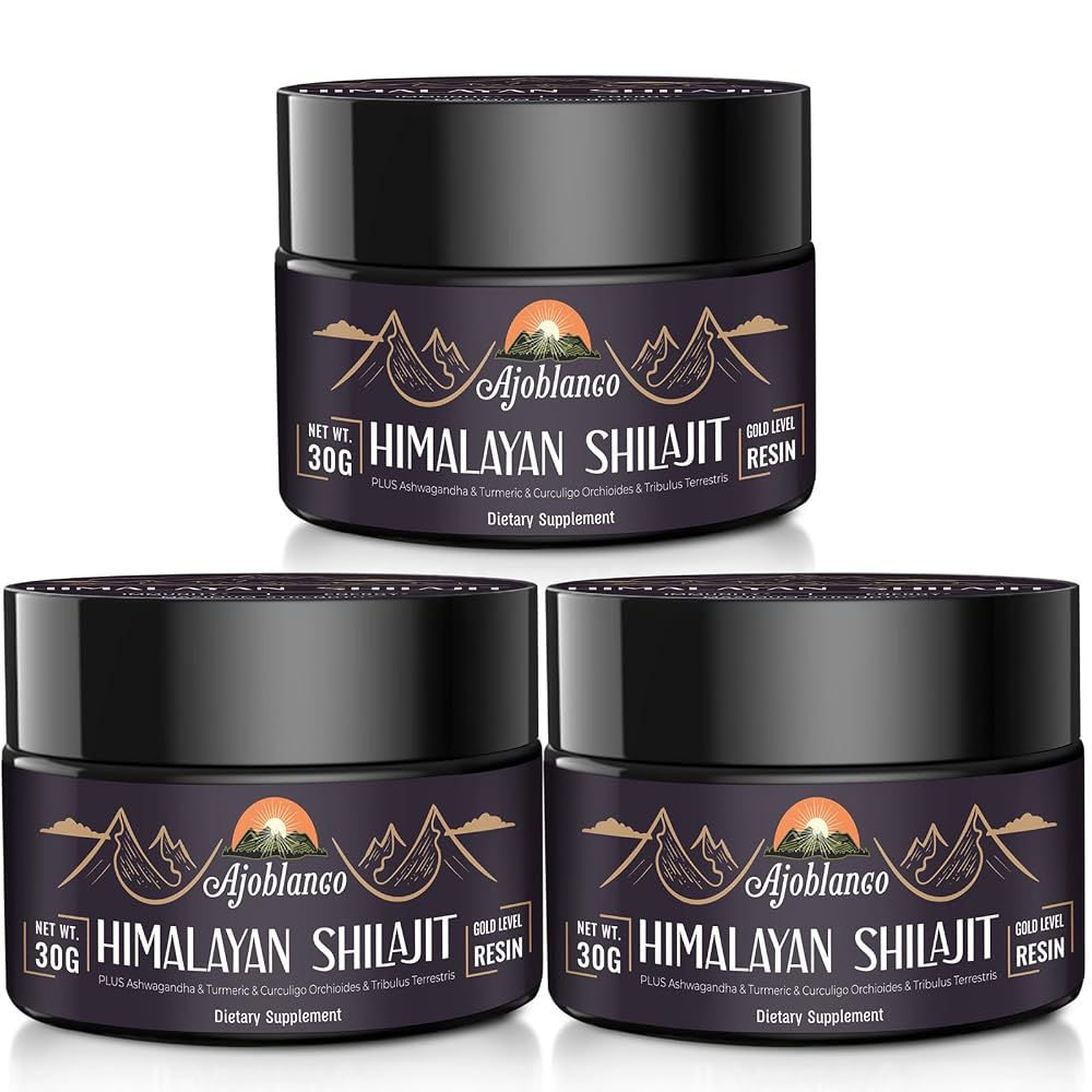 Ajoblanco 600mg Shilajit Pure Himalayan Organic Shilajit Resin