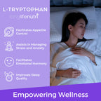 LongLifeNutri L-Tryptophan 500mg Sleep Support - 180 Vegetarian Capsules - image 4