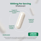 Dorado Nutrition Organic Shatavari Capsules 1000mg - 180 Capsules - image 4