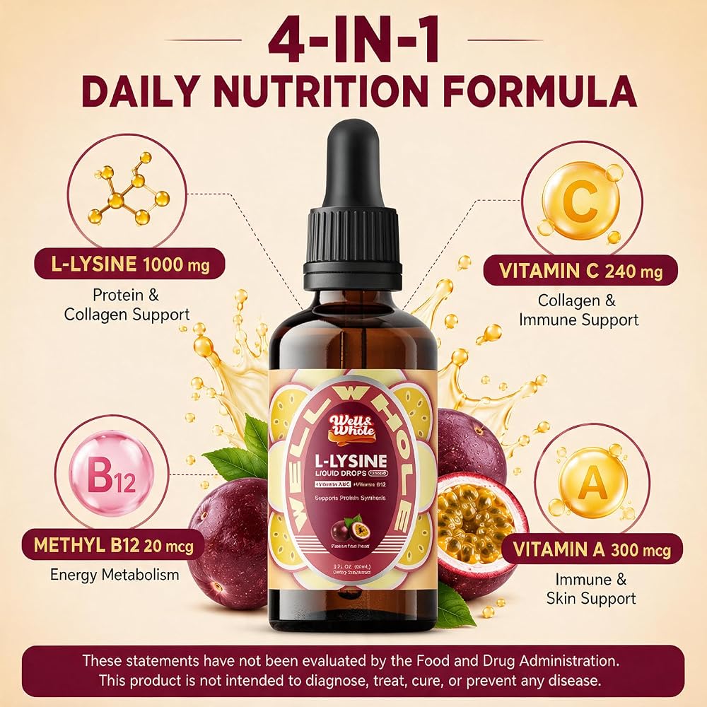 Well&Whole L-Lysine Supplement Liquid Drops
