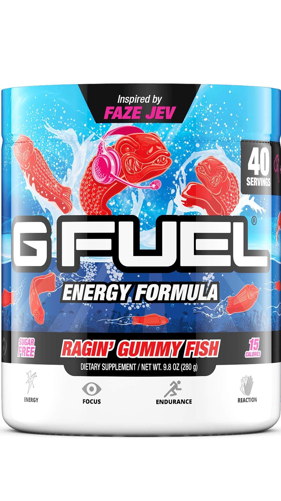 G Fuel Raging Gummy Fish Energy Drink Powder - 40 Servings - image 3