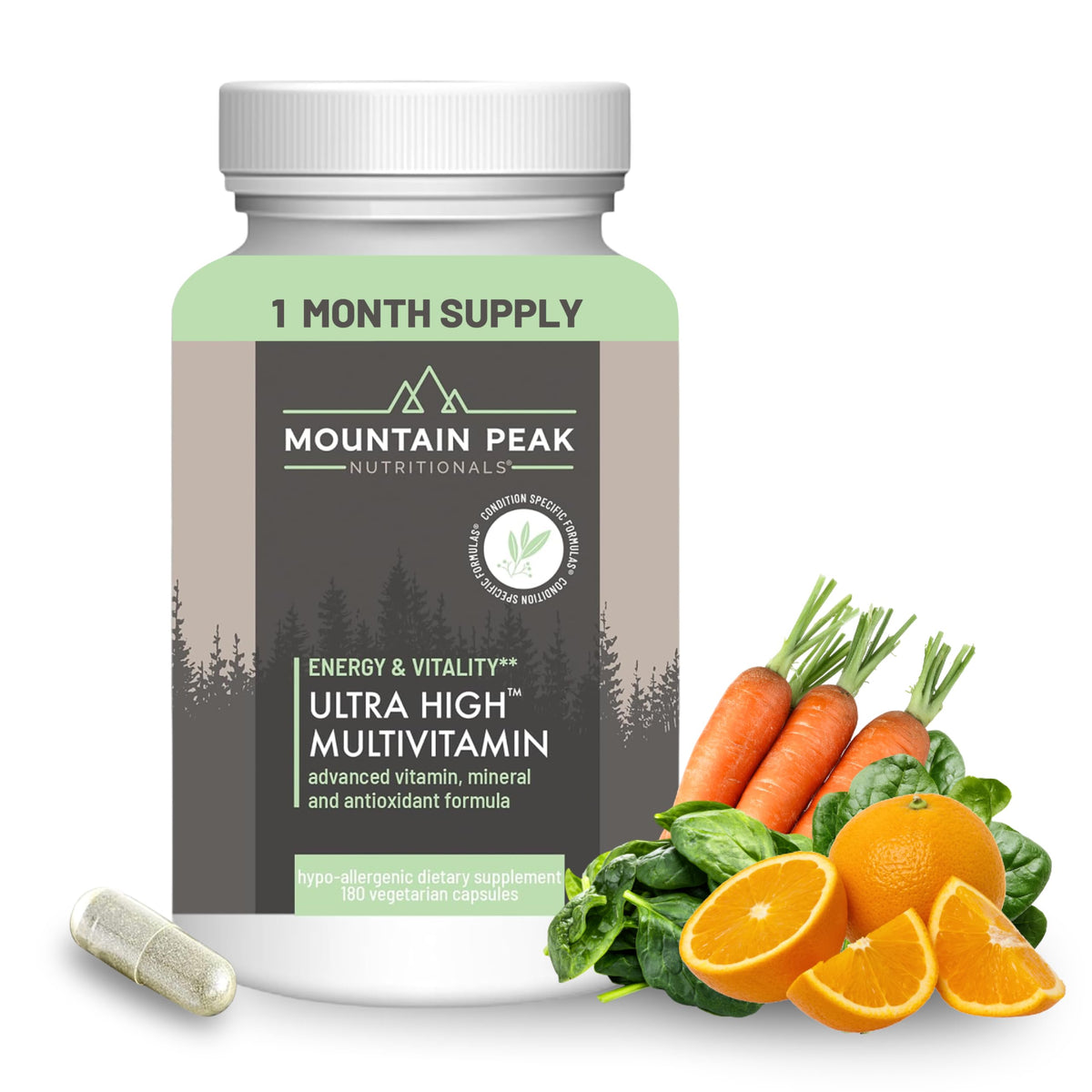 Mountain Peak Nutritionals Ultra High Multivitamin - 180 Vegetarian Capsules