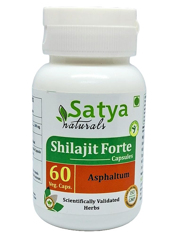Satya Naturals Shilajit Forte Capsules 500 mg. 60 Veg. Capsule