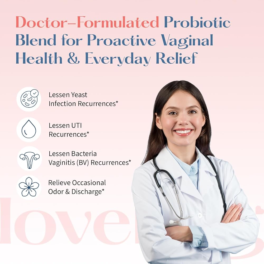 LoveBug V-Best Vaginal Probiotics 90 Billion CFU - 60 Capsules - image 4