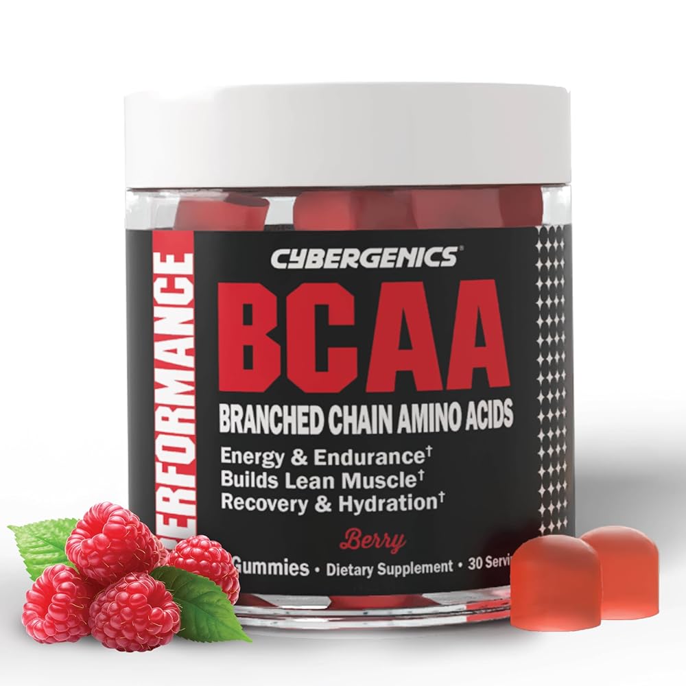 Cybergenics BCAA Gummies Energy Chews with Electrolytes - 60 Gummies