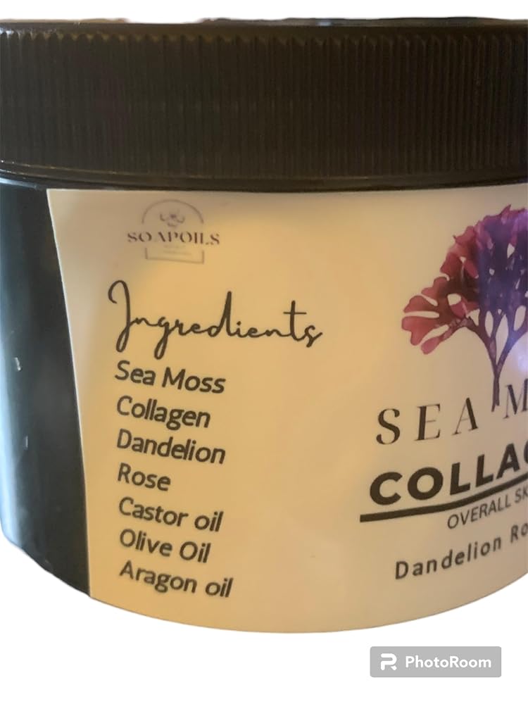 SEA MOSS COLLAGEN Hair & Skin Cream Dandelion-Rose - 8 oz - image 3