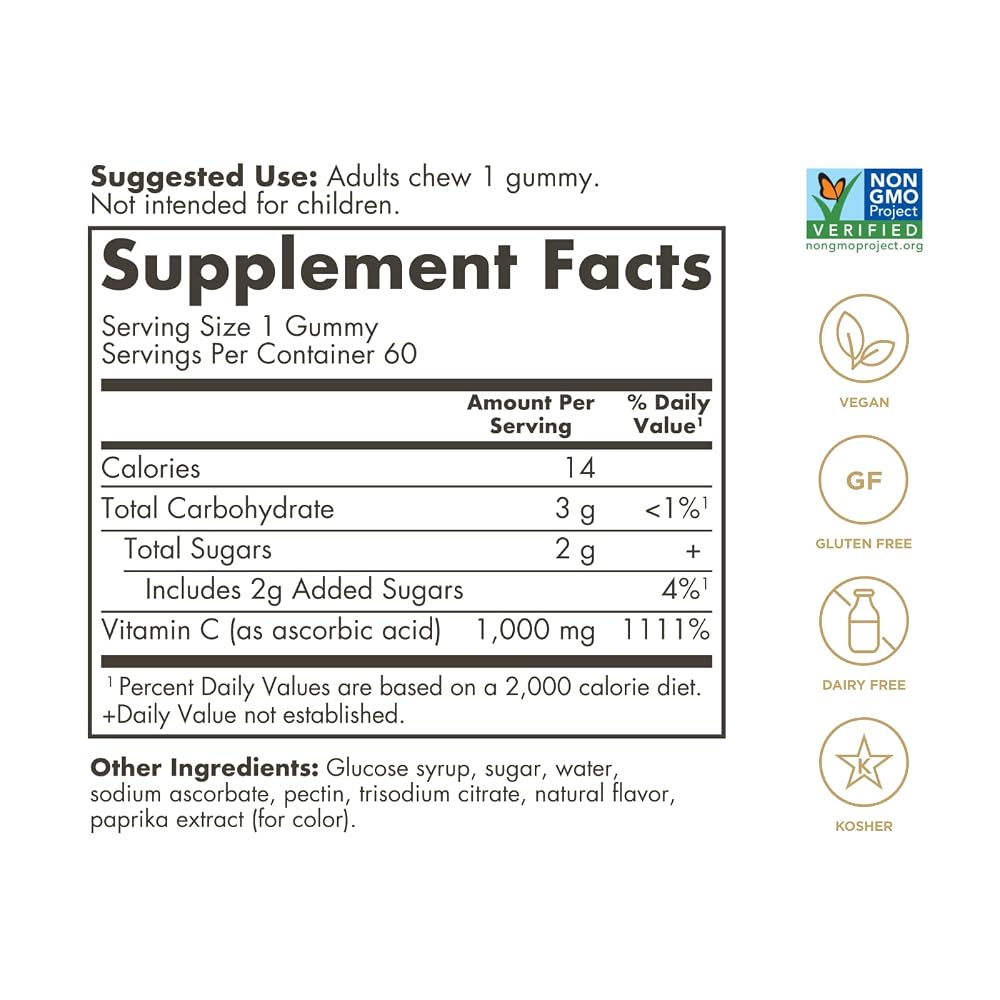 Solgar Vitamin C Gummies for Immune Support - 60 Gummies - image 2