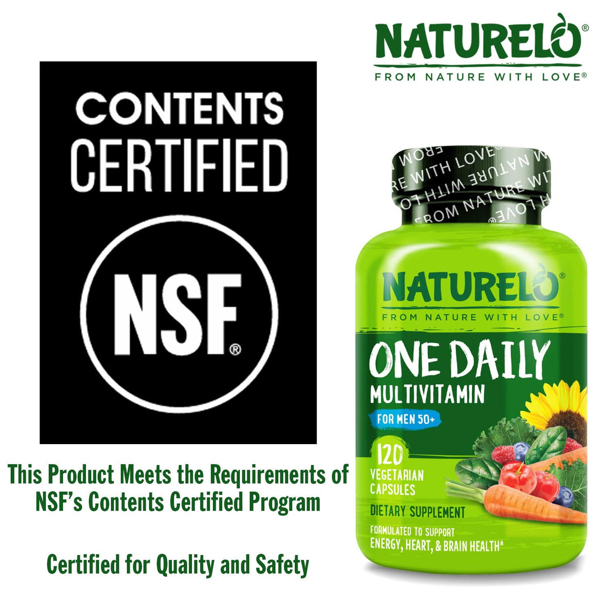 NATURELO Multivitamin for Men 50+ - 120 Vegetarian Capsules - image 9