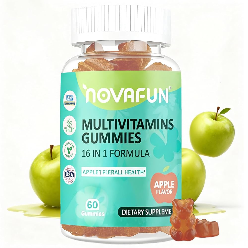 Novafun Multivitamin Gummies 16-in-1 Supplement - 60 Count