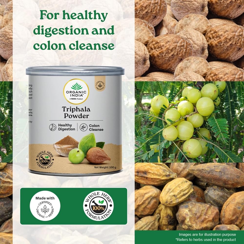 Organic India Triphala Digestion & Colon Cleanse Powder - 100g - image 3
