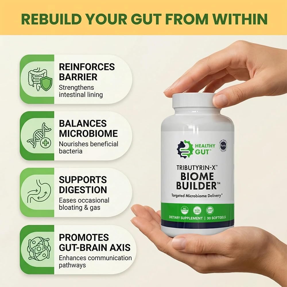 Healthy Gut Tributyrin-X Butyrate Supplement - 30 Softgels - image 4