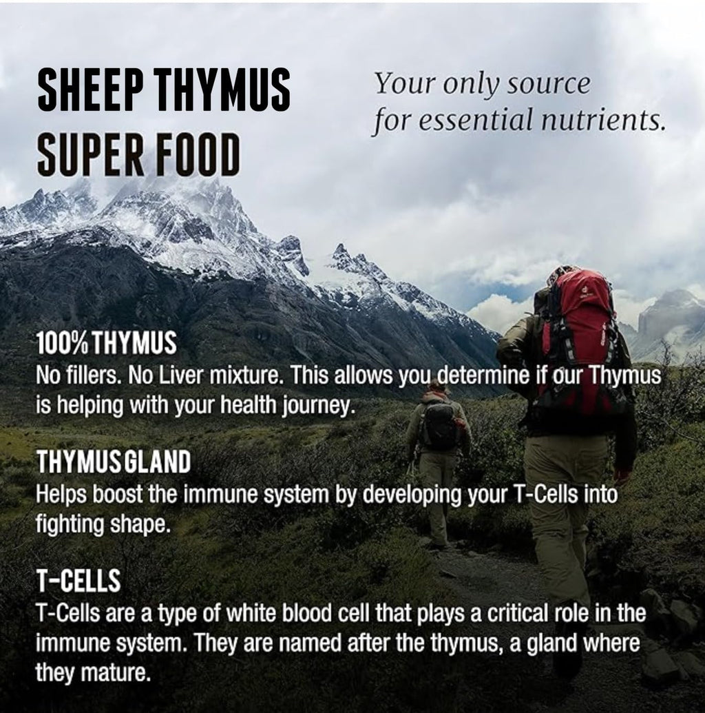 One Earth Health Grass Fed Thymus - 200 Capsules - image 3