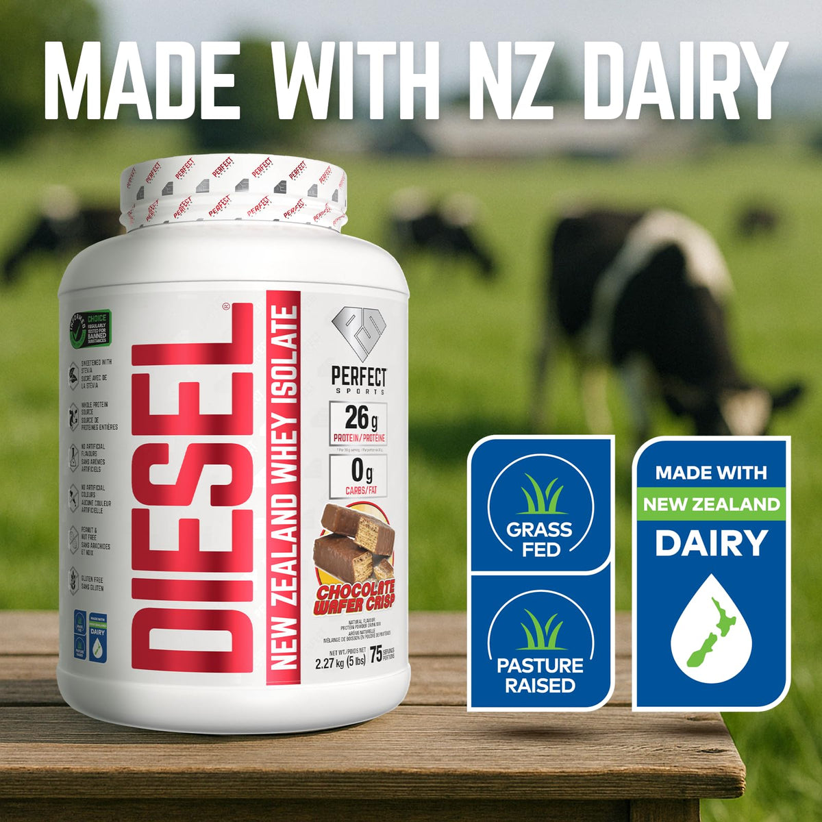 PERFECT SPORTS Diesel 100% New Zealand Whey Isolate - 5 lb - image 5