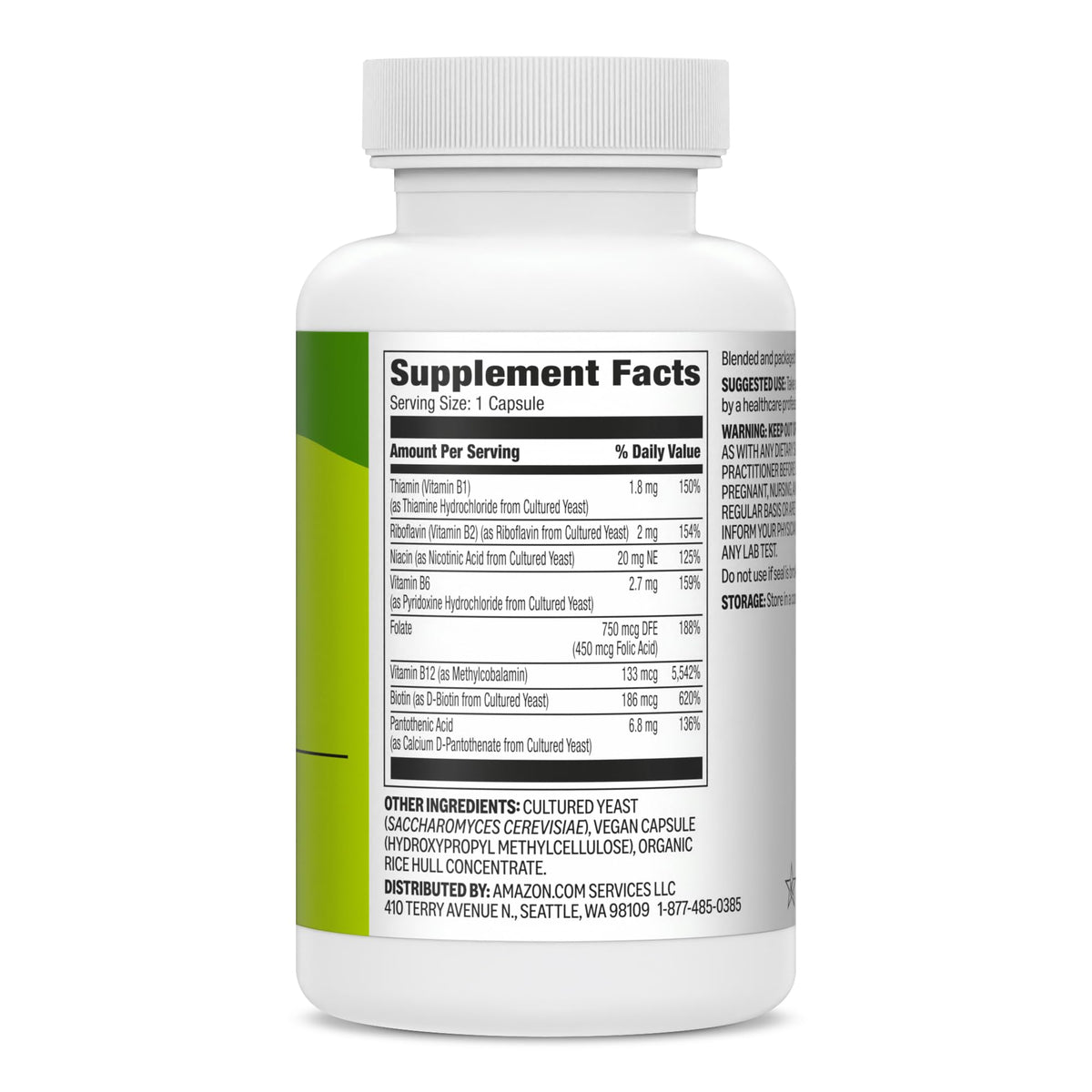 Amazon Basics B Complex Vitamin - 65 Capsules - image 5