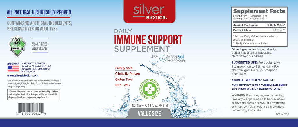 American Biotech Labs Silver Biotics 10 PPM Immune Support - 32 Fl Oz - image 5
