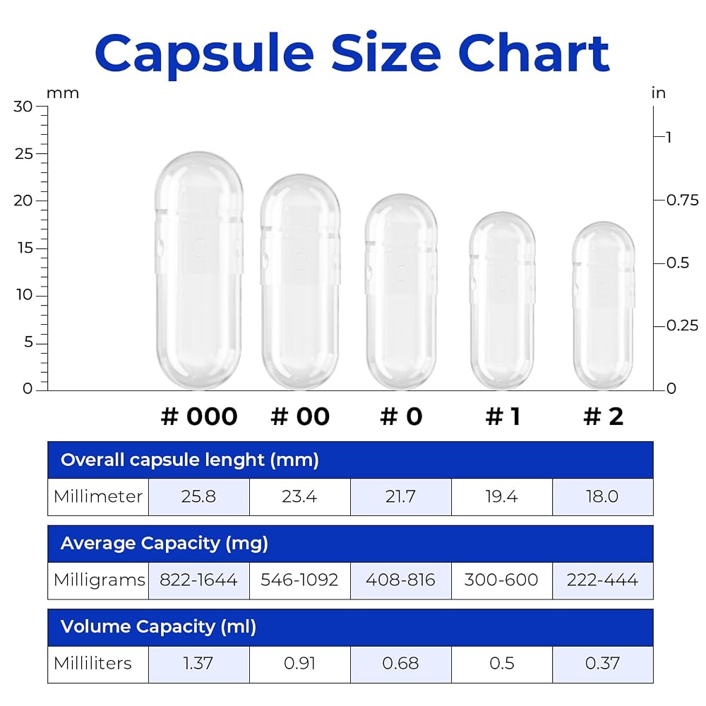 ATLEMISME Empty Vegan Capsules Size 1 - 1000 Count - image 5