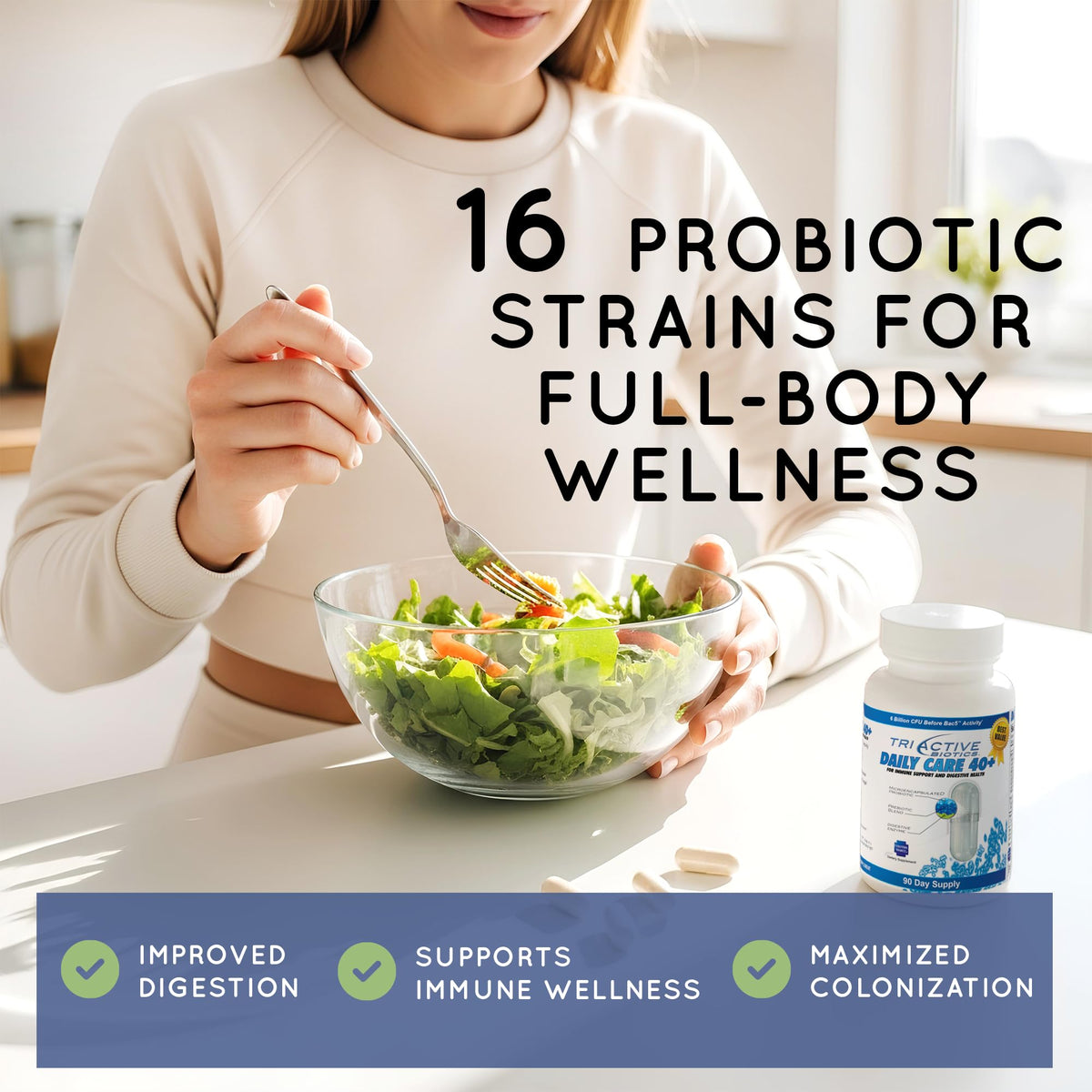 Essential Source TriActive Biotics Daily Digestive Gut Care - 90 Capsules - image 2