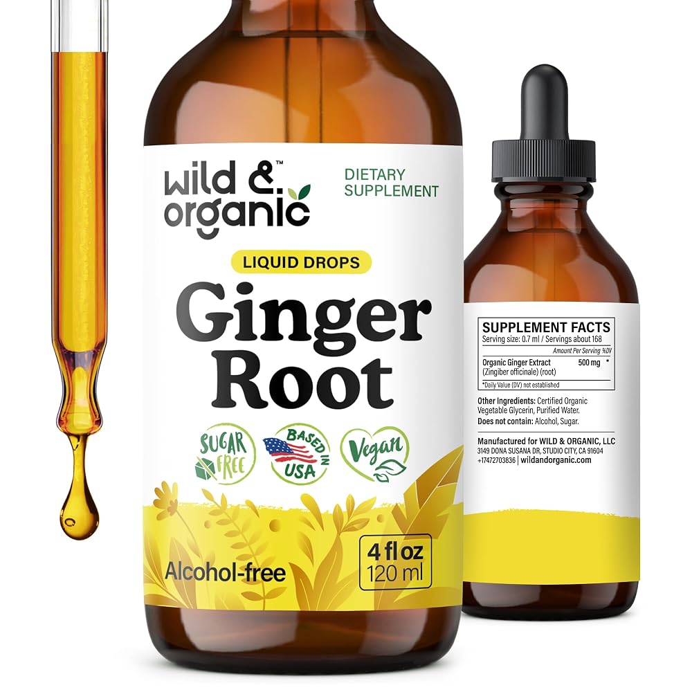 Wild & Organic Ginger Root Extract Drops Immune Support - 4 fl oz