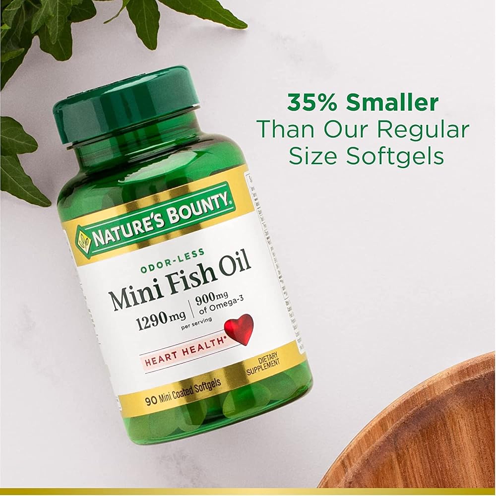 Nature's Bounty Fish Oil 1290 mg Mini Softgels - 270 Count - image 6