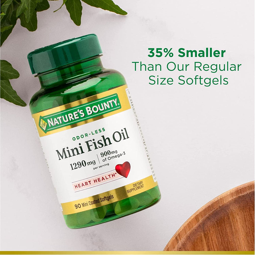 Nature's Bounty Fish Oil 1290 mg Mini Softgels - 270 Count - image 6