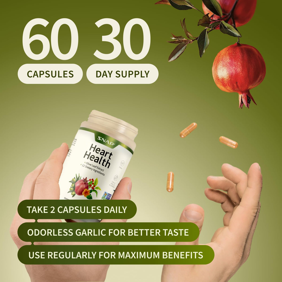 Snap Supplements Heart Health Support with Beets - 90 Capsules - image 6
