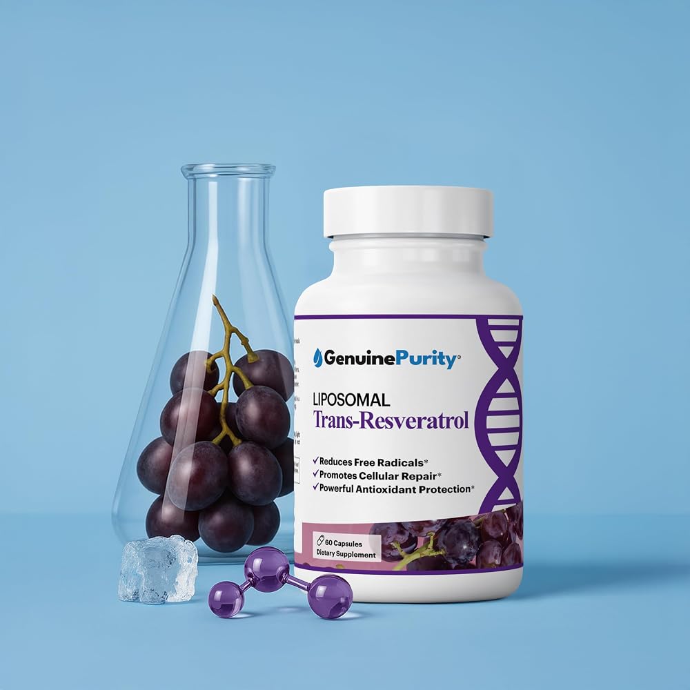 GenuinePurity Liposomal Trans Resveratrol 500mg - 60 Vegan Capsules - image 7