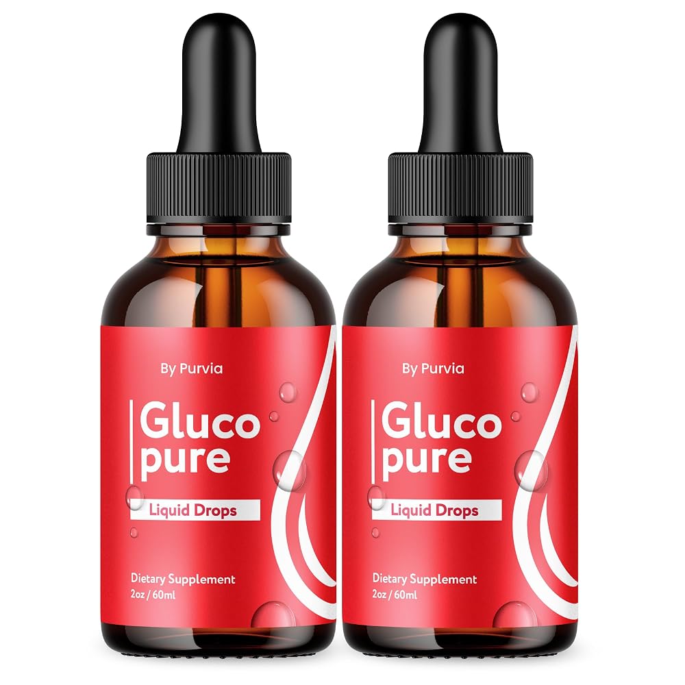 Purvia Gluco Pure Liquid Drops Advanced Formula - 4 Fl Oz