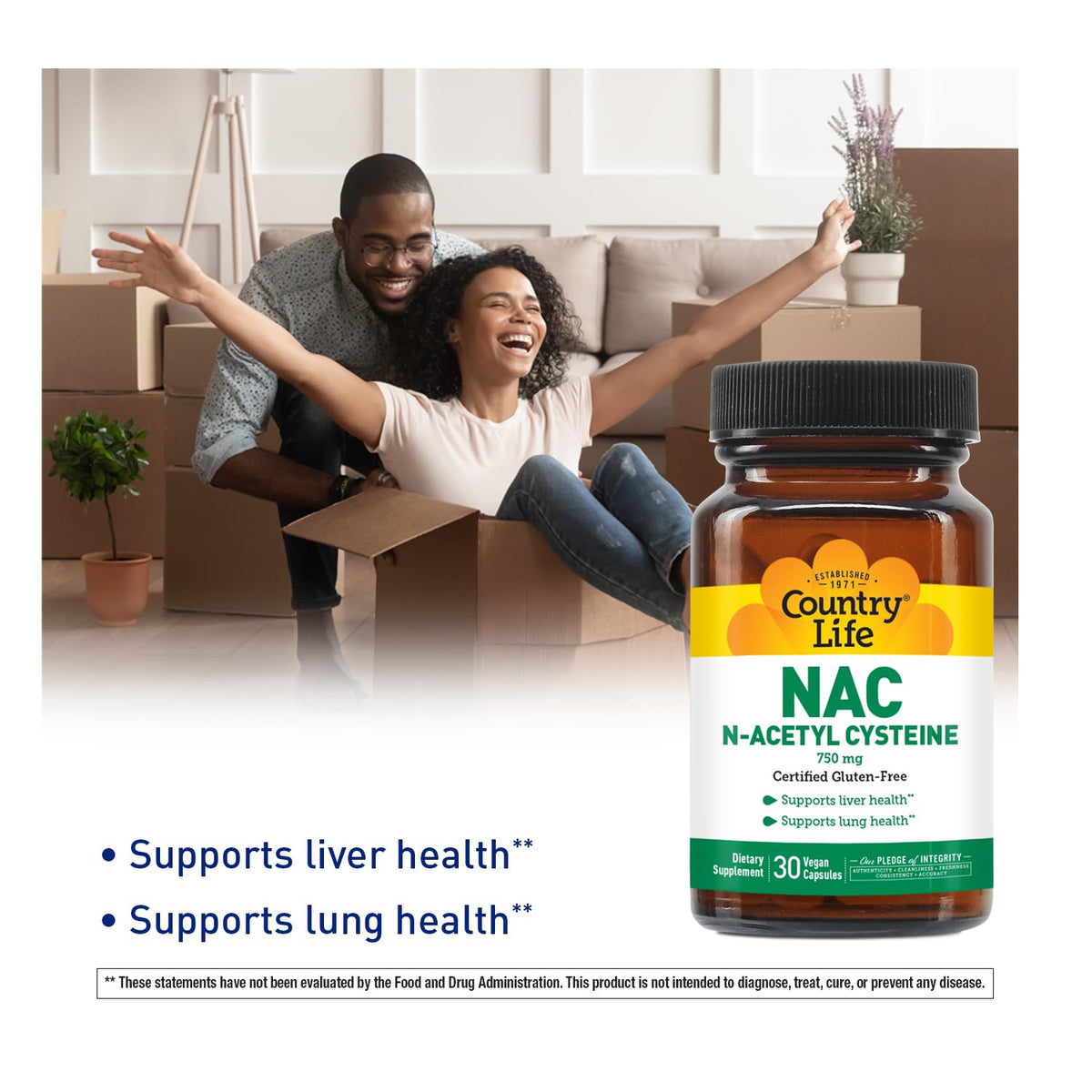 Country Life N-Acetyl CYSTEINE 750MG