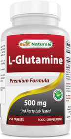 Best Naturals L-Glutamine 500 mg - 250 Tablets