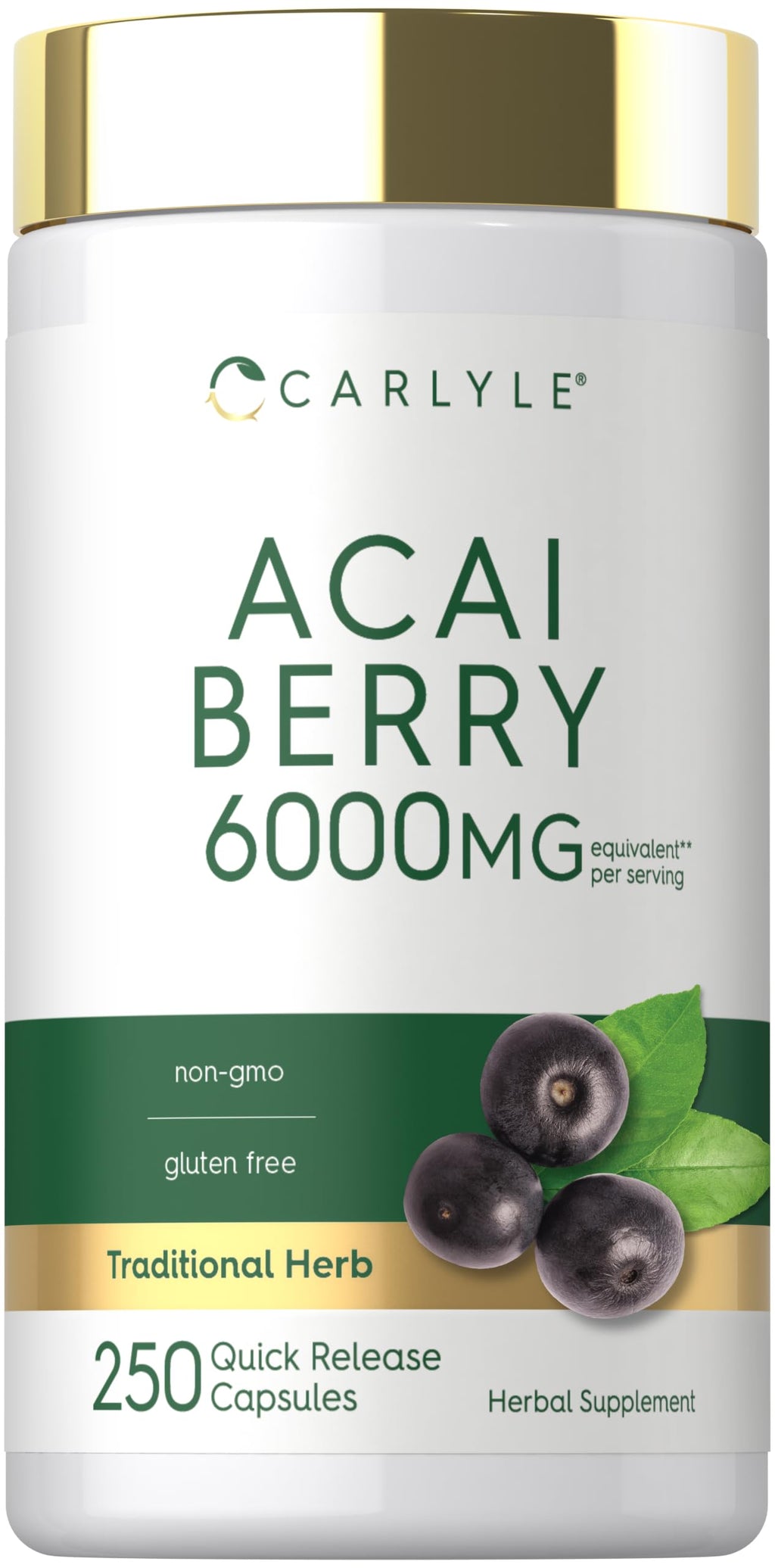 Carlyle Acai Berry Supplement - 250 Capsules