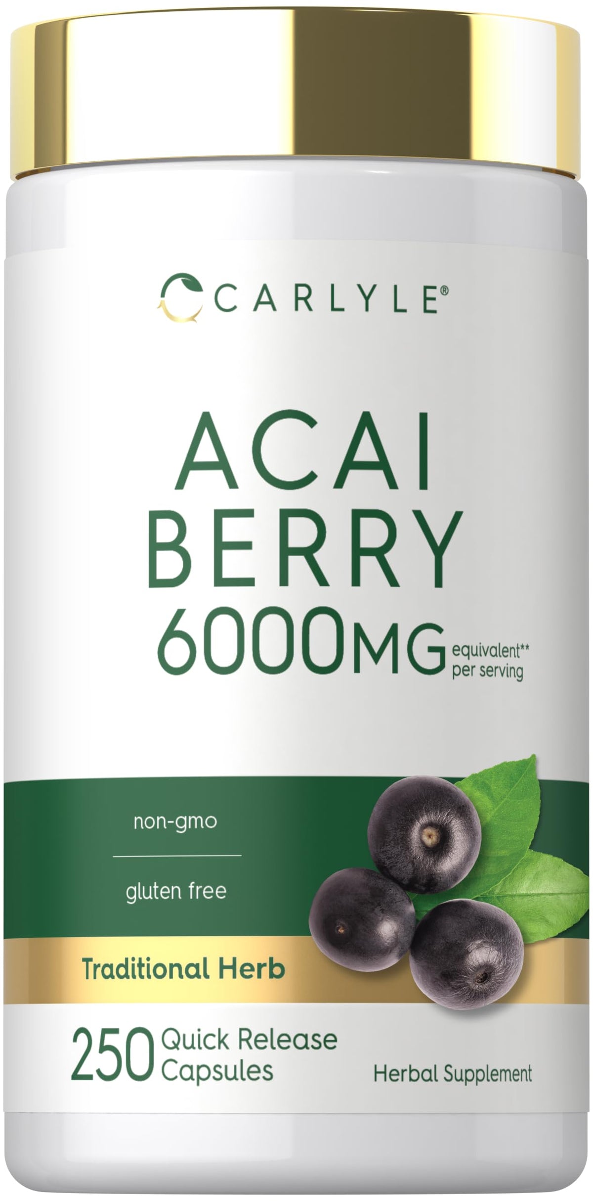 Carlyle Acai Berry Supplement - 250 Capsules