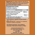 DOCTOR RECOMMENDED SUPPLEMENTS Turmeric Curcumin with Bioperine