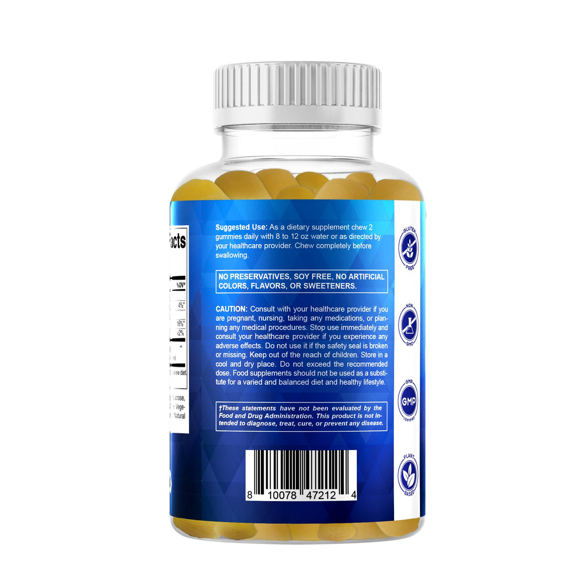 Vitamatic BCAA Gummies - Branch Chain Amino Acid Supplements - Peach