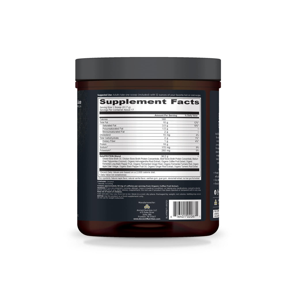 Ancient Nutrition KetoPROTEIN Powder Vanilla - 17 Servings - image 3