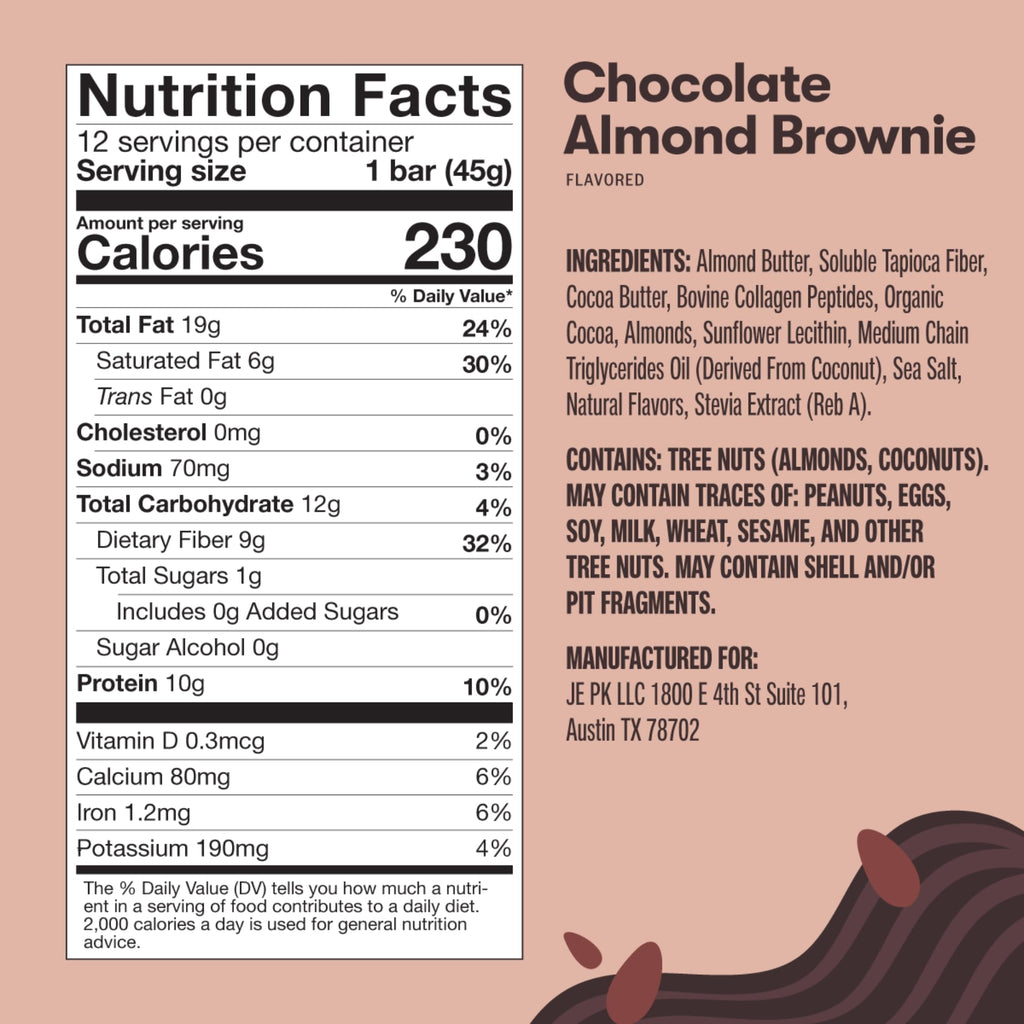 Perfect Keto Protein Snacks - Box of 12 Bars - Low Carb Diet Friendly