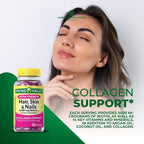 Unique Bundle Hair Skin Nails Biotin 5000 mcg - 240 Softgels - image 2