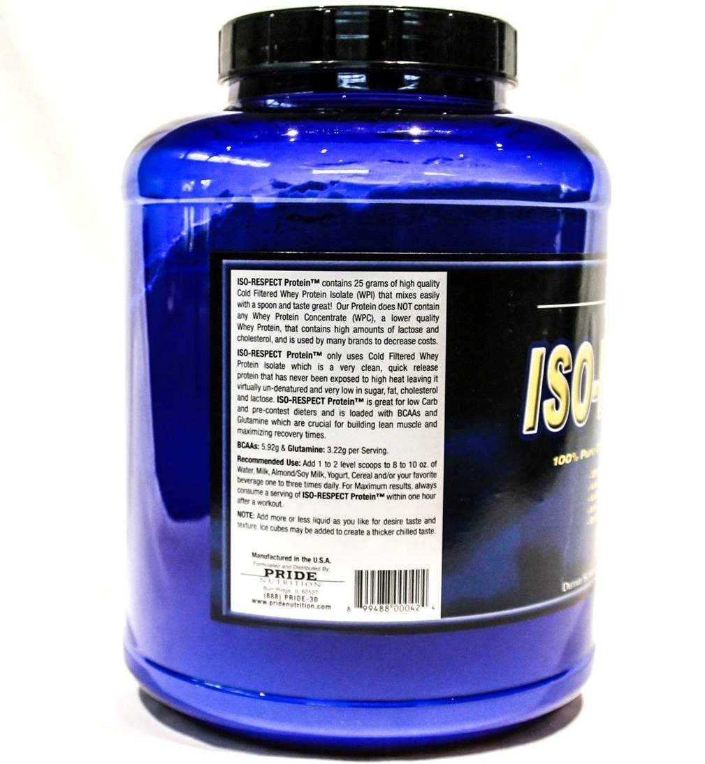 Pride Nutrition #1 Whey Protein Isolate Shake- Iso-Respect Protein