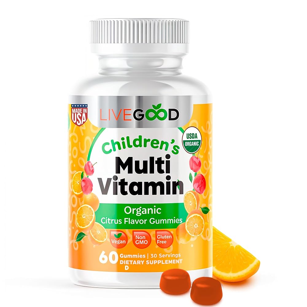 LIVEGOOD Organic Children's Multivitamin Gummies - 60 Count